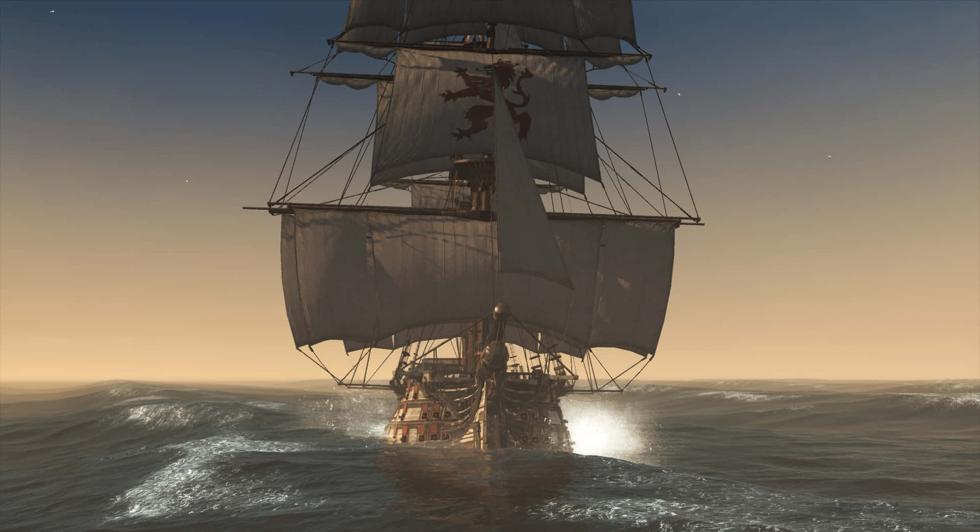 Epic Ship Combat in Assassin's Creed 4: Black Flag Wallpaper