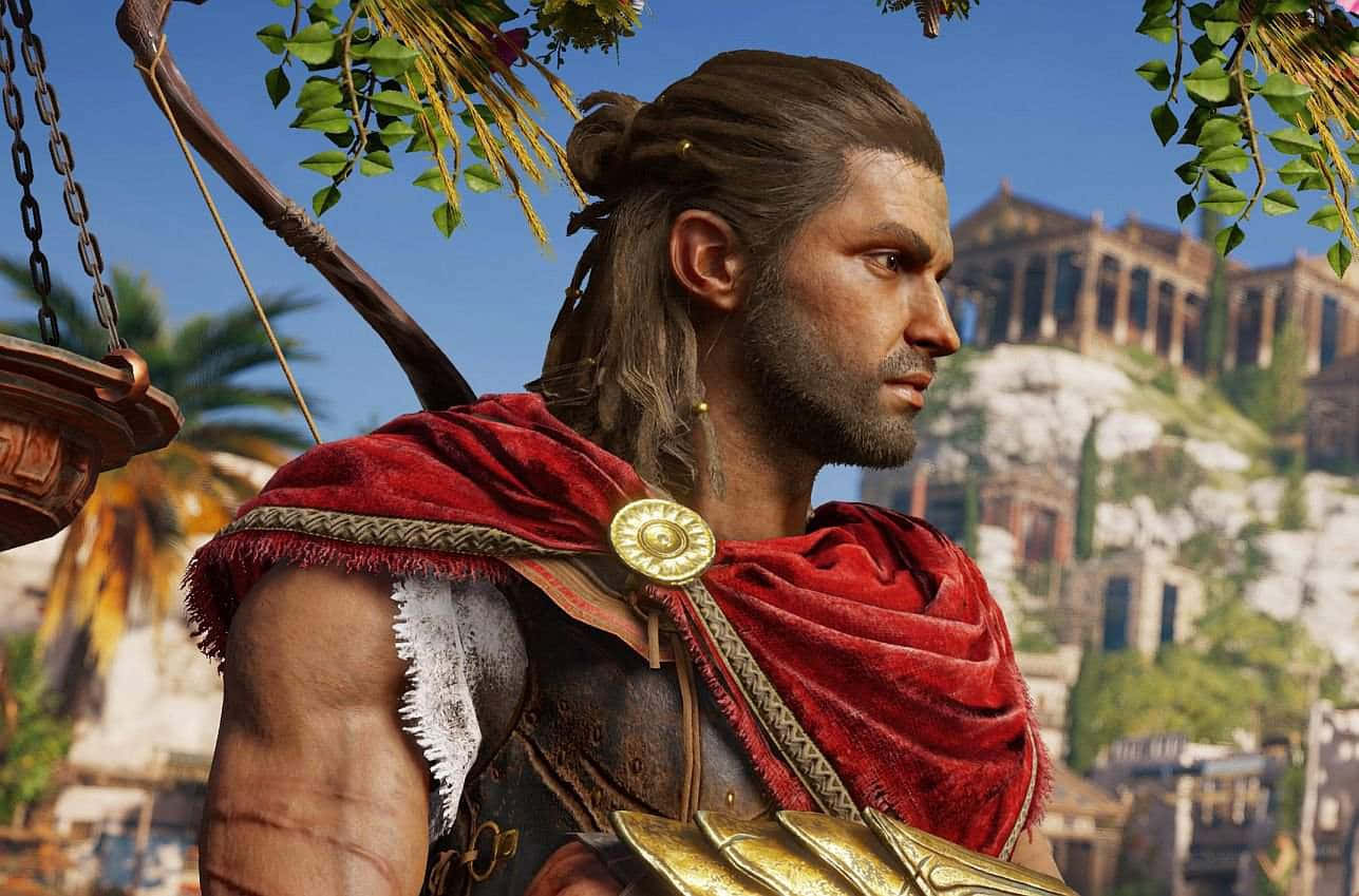 Alexios,el Poderoso Guerrero Espartano De Assassin's Creed Odyssey Fondo de pantalla