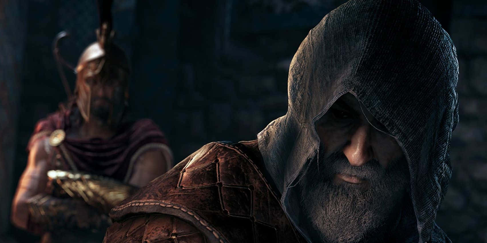 Guerreroespartano Alexios En Assassin's Creed Odyssey. Fondo de pantalla