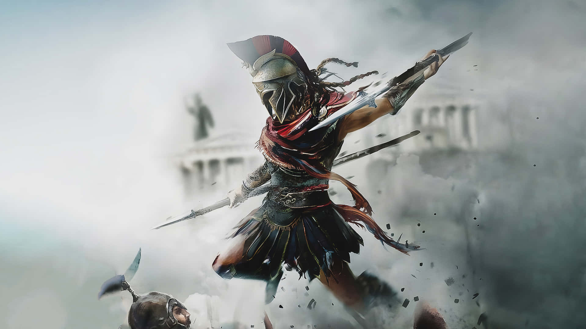 Master Assassin Alexios in Action Wallpaper