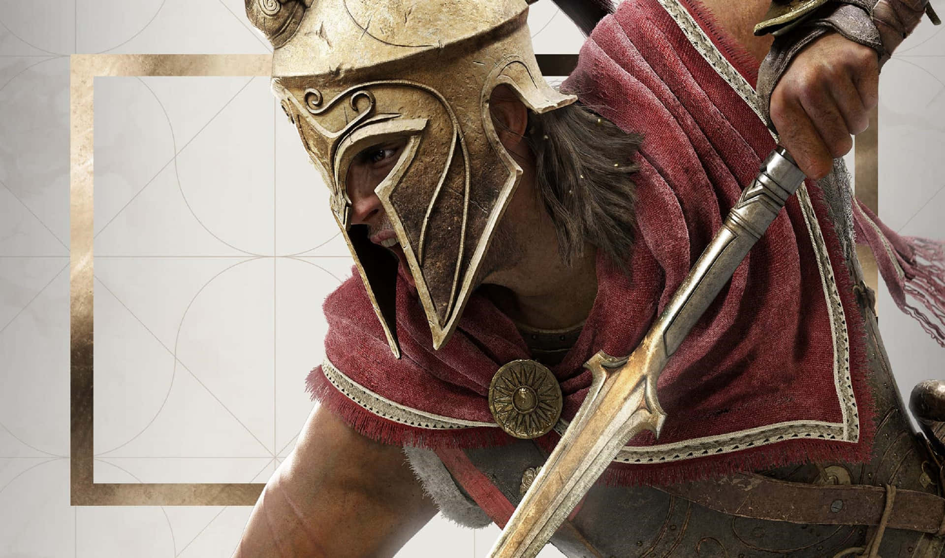 Assassin's Creed hero Alexios engaged in action Wallpaper