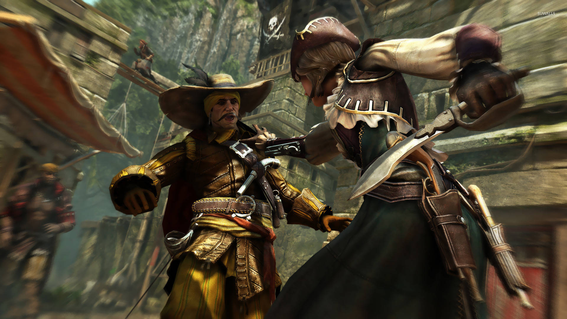 Assassin's Creed Black Flag Fighting Scene Wallpaper