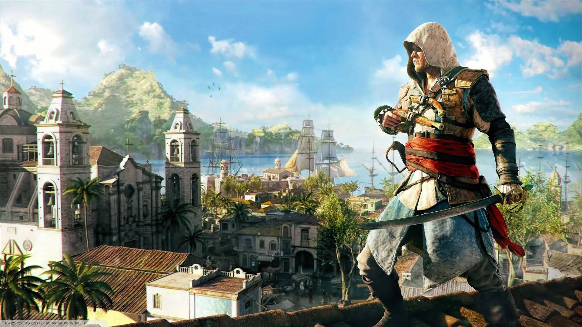 Download Assassin's Creed Black Flag Protagonist View Wallpaper | Wallpapers .com