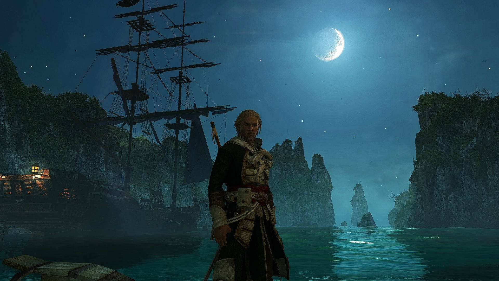 Assassin's Creed Black Flag Seashore Ship Wallpaper