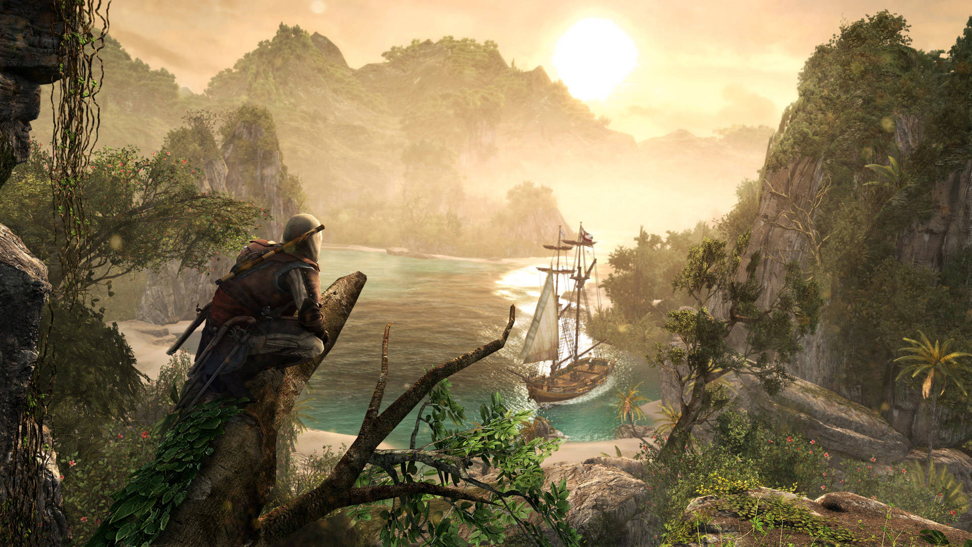 Assassin's Creed Black Flag Sunset View Wallpaper
