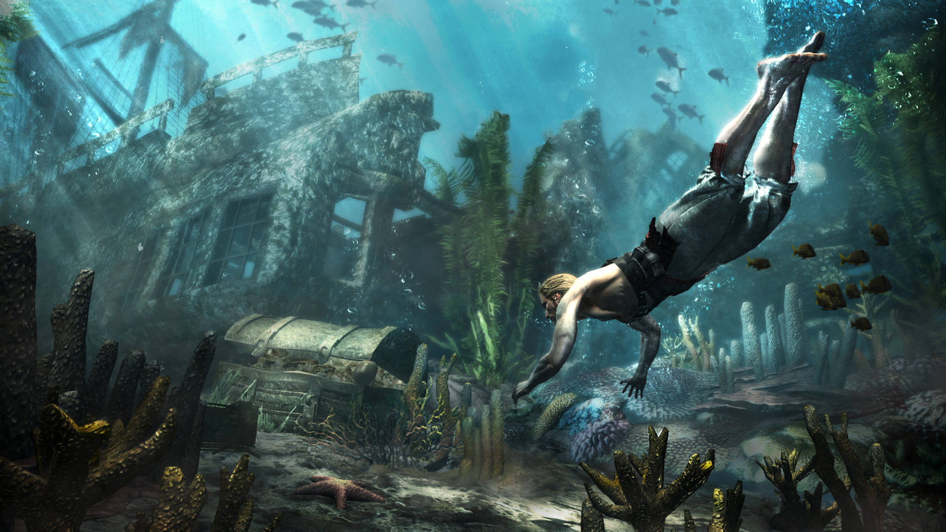 Assassin's Creed Black Flag Underwater Setting Wallpaper