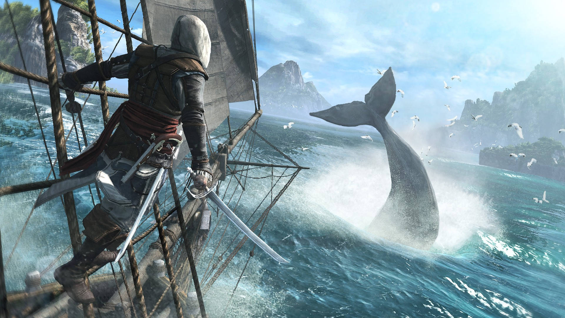 Assassin's Creed Black Flag Whale Encounter Wallpaper