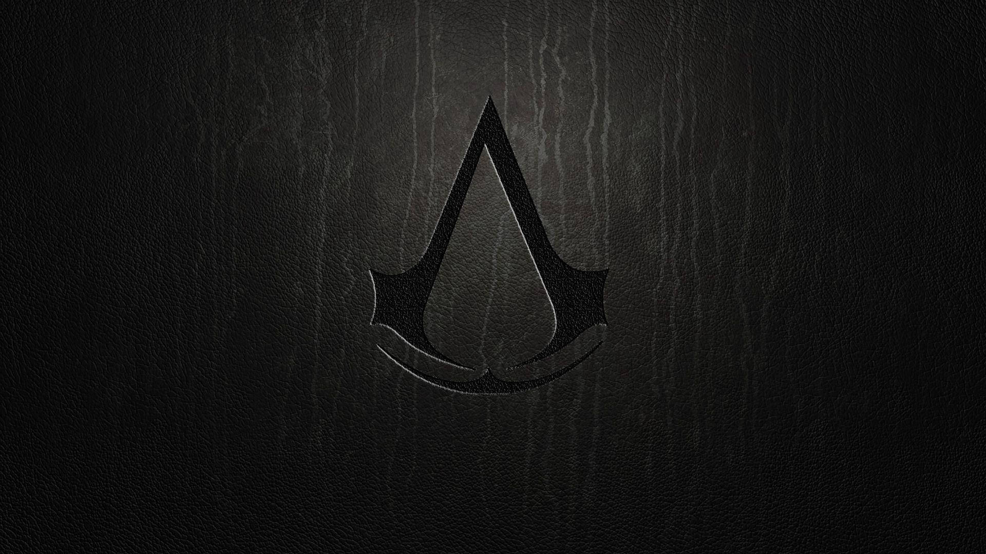 Assassin's Creed Black Gaming Logo Wallpaper