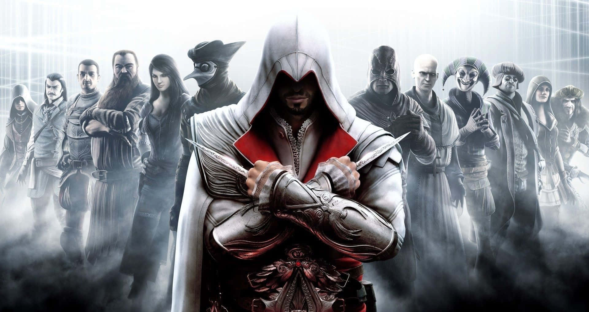 Epic Action in Assassin's Creed Brotherhood Wallpaper