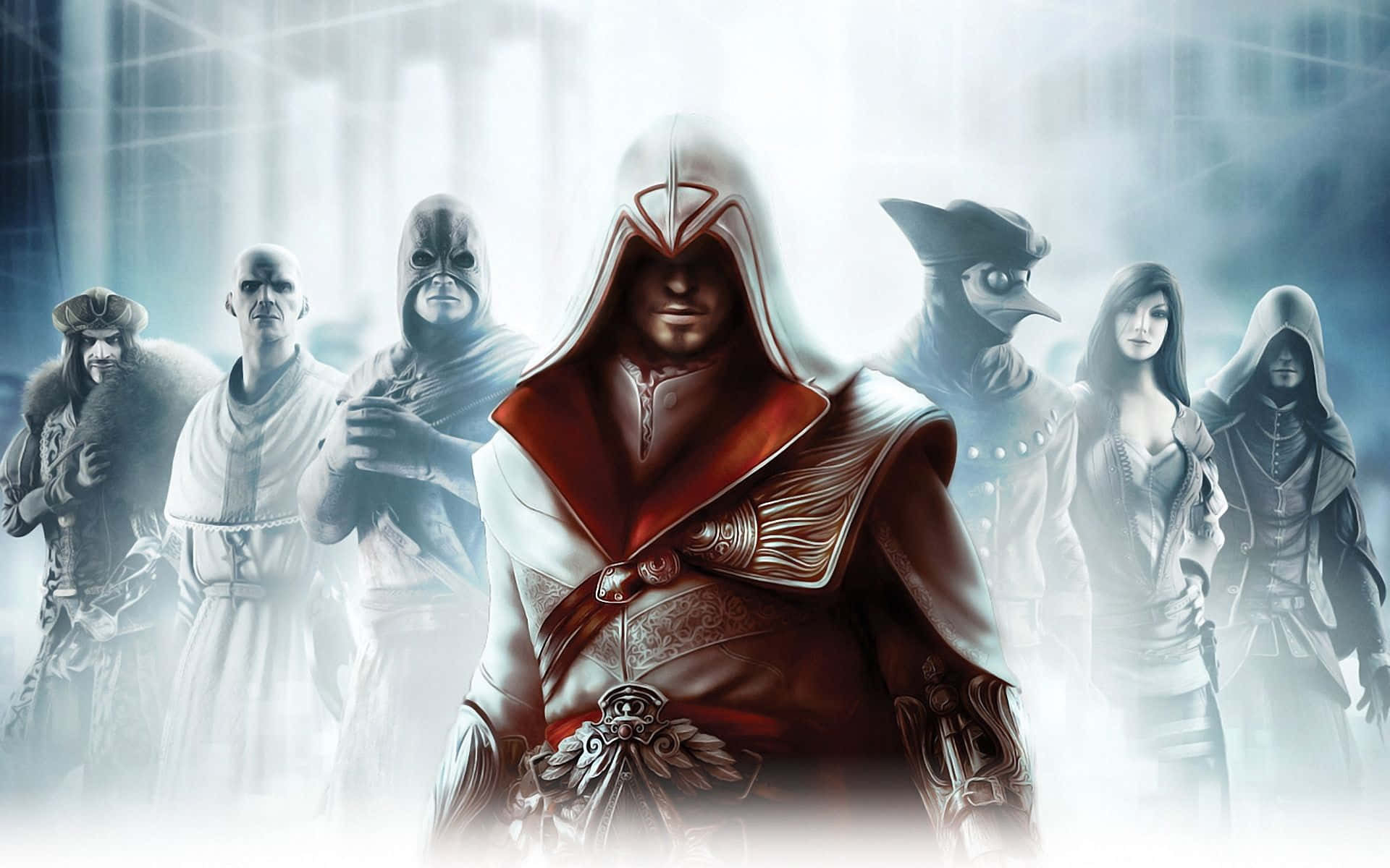 Thrilling Action in Assassin's Creed Brotherhood Wallpaper