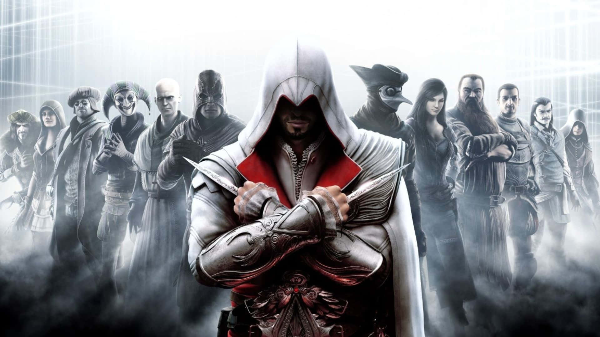 Unconjunto De Icónicos Personajes De Assassin's Creed Fondo de pantalla