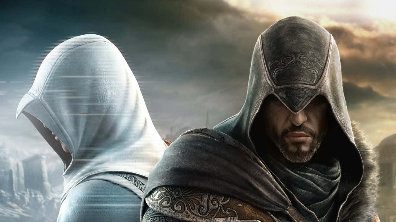 The Iconic Assassin, Ezio Auditore in Action Wallpaper