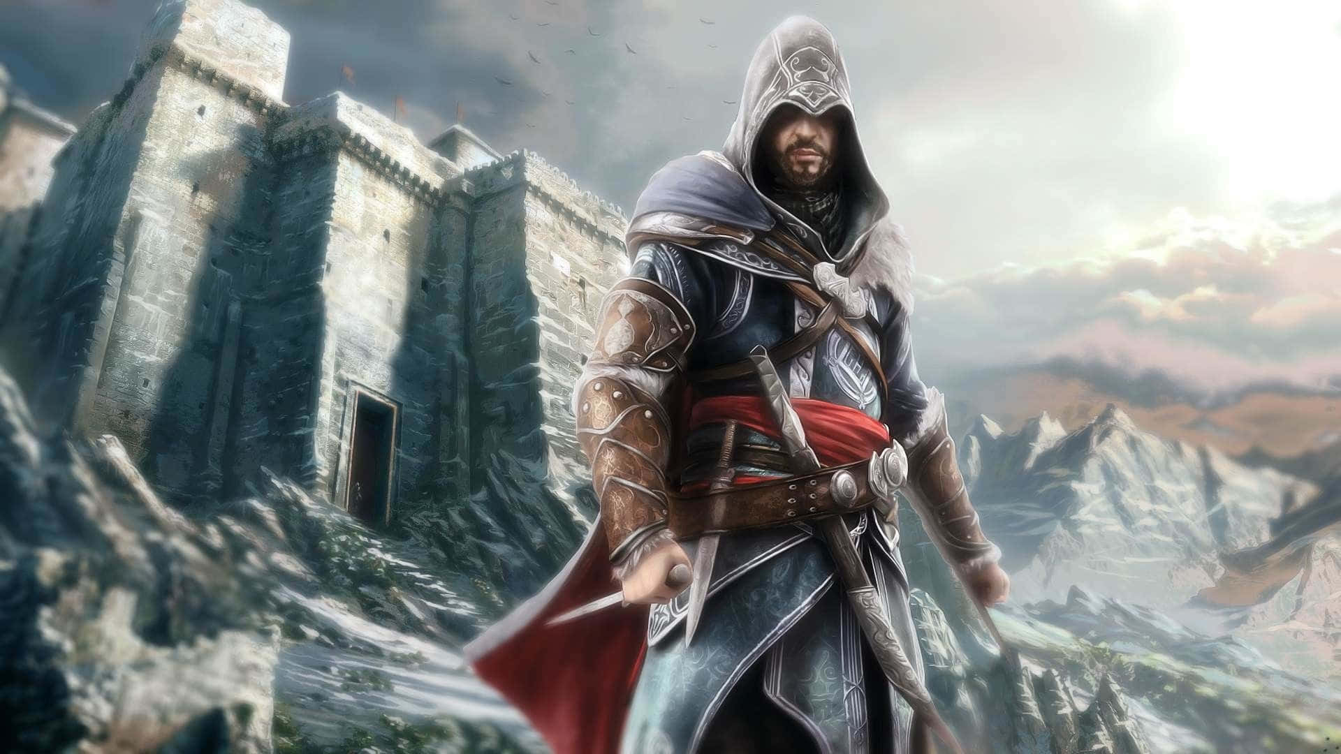 Assassin'screed Ezio - Escena De Acción Dinámica Fondo de pantalla