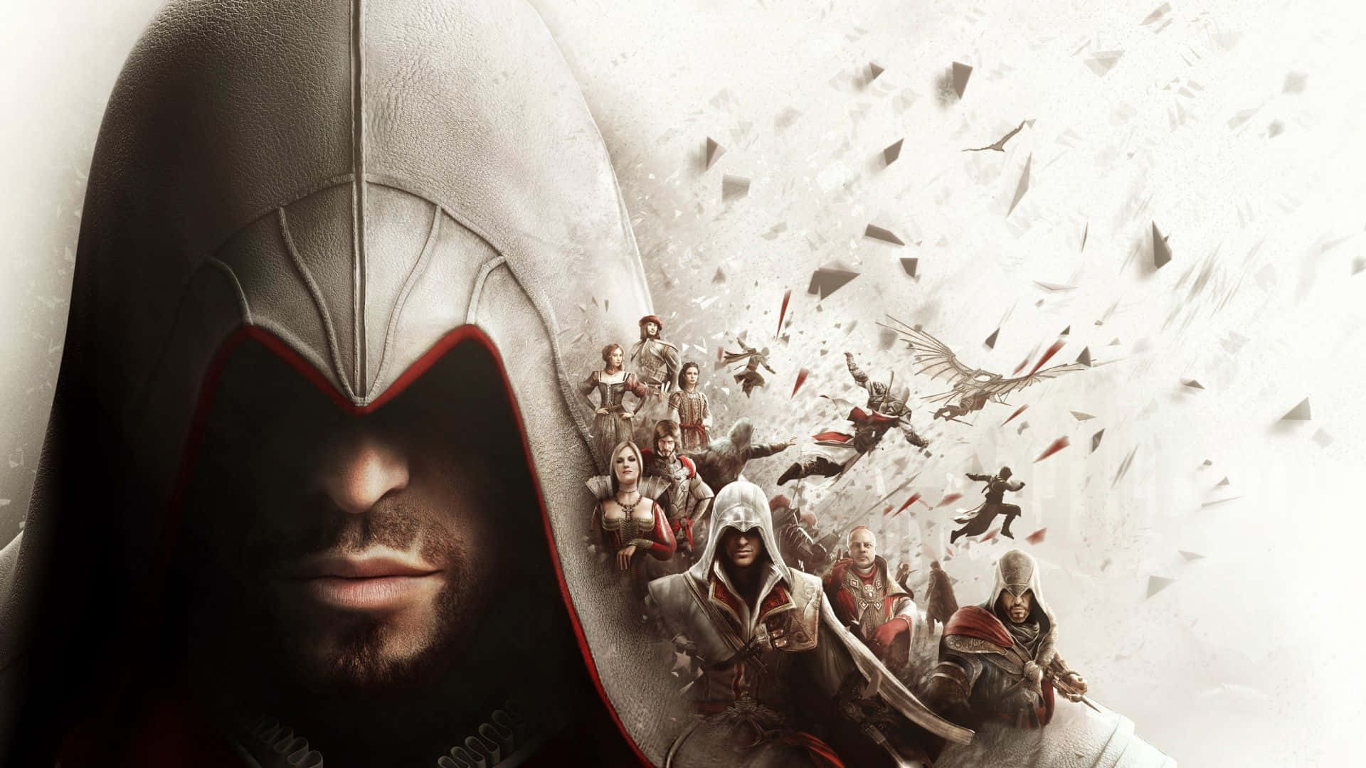 Assassin's Creed Ezio, Den Legendariske Mesterassassinen, I Aksjon Bakgrunnsbildet