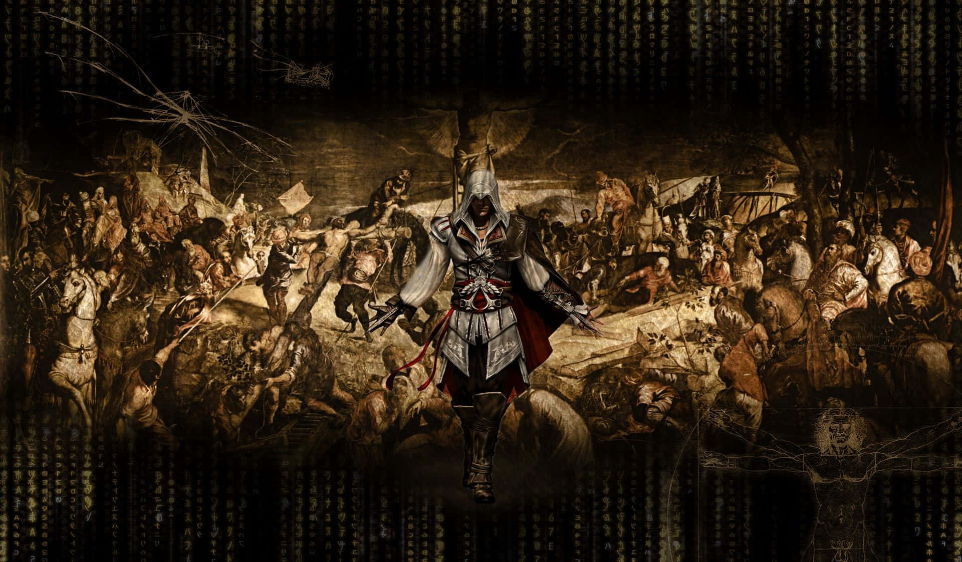 Assassin'screed Ezio: Un Momento De Agilidad Y Sigilo Fondo de pantalla