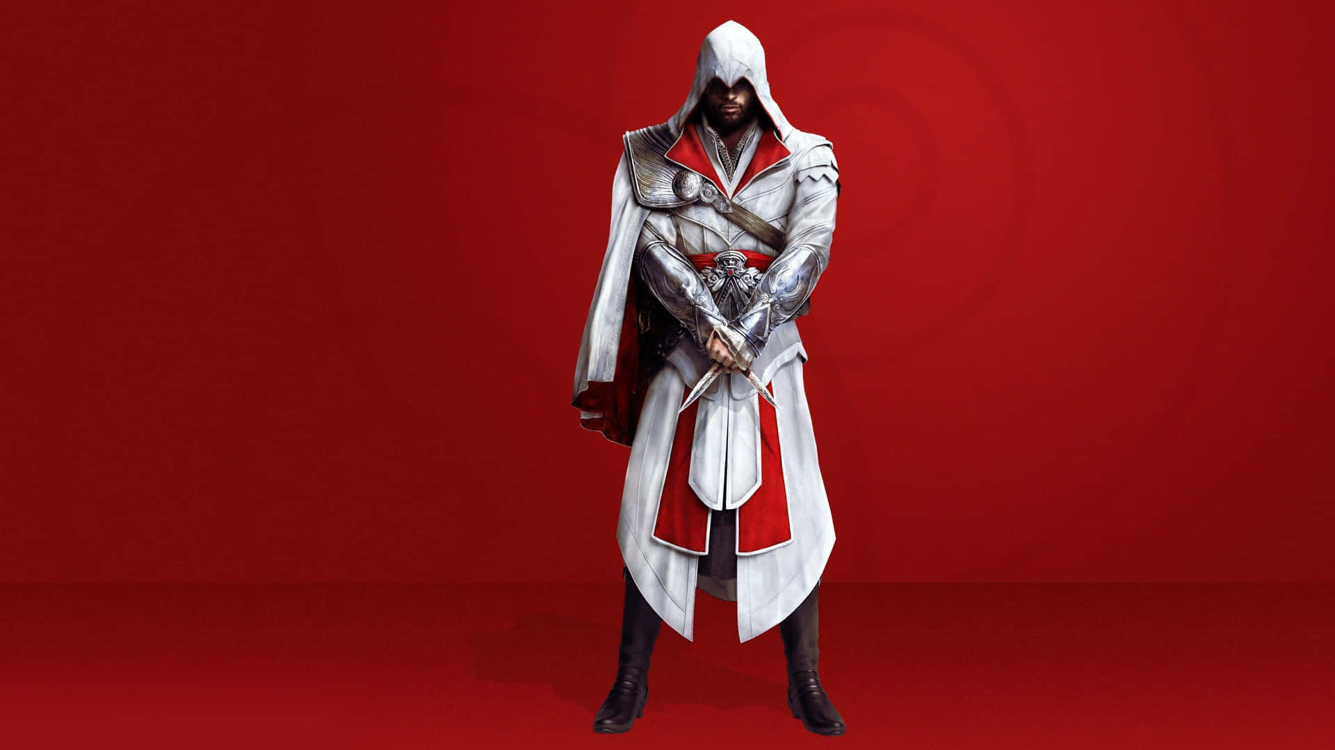 Ezio Auditore, Master Assassin of the Brotherhood, Against a Spectacular Landscape Wallpaper