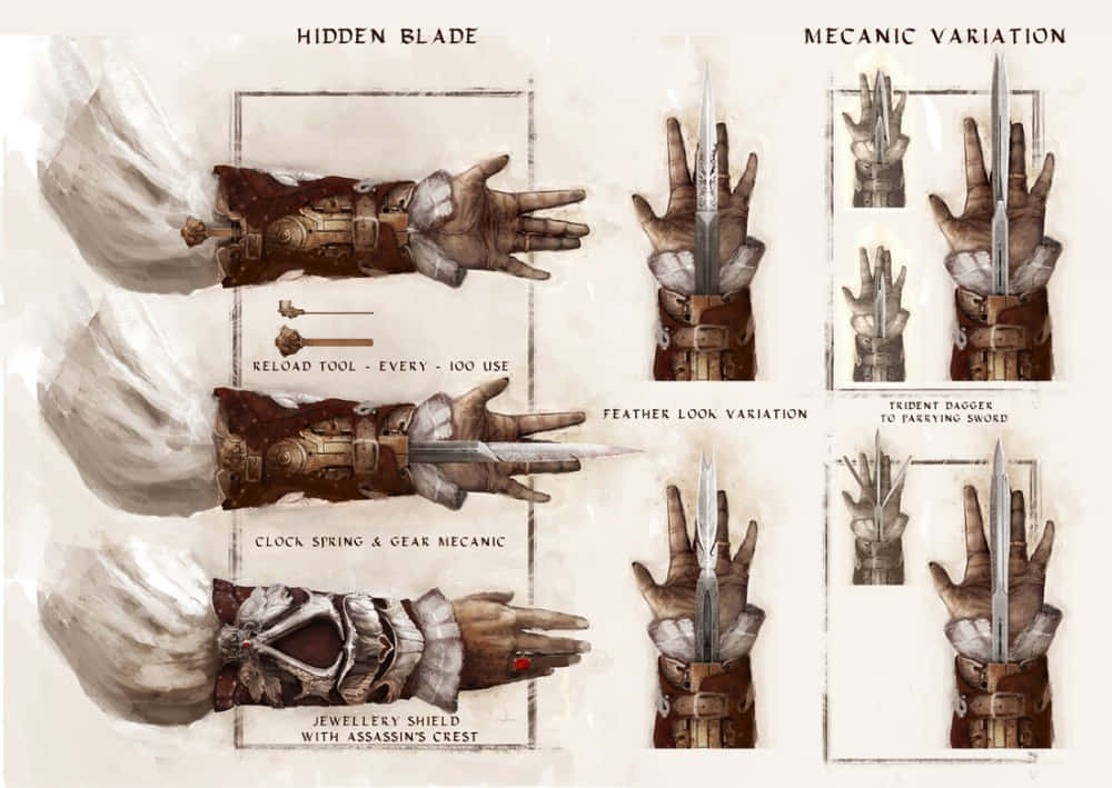 Assassin's Creed Hidden Blades in Action Wallpaper