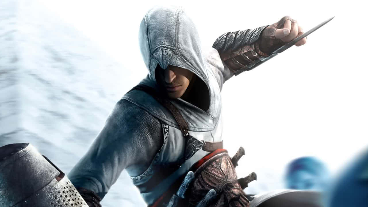 Personajede Assassin's Creed Empuñando Hojas Ocultas. Fondo de pantalla