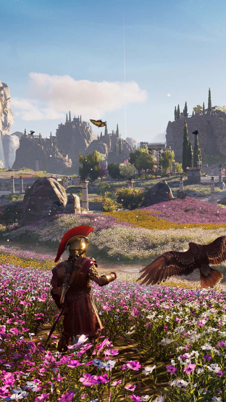Assassin's Creed Odyssey Background Flower Field