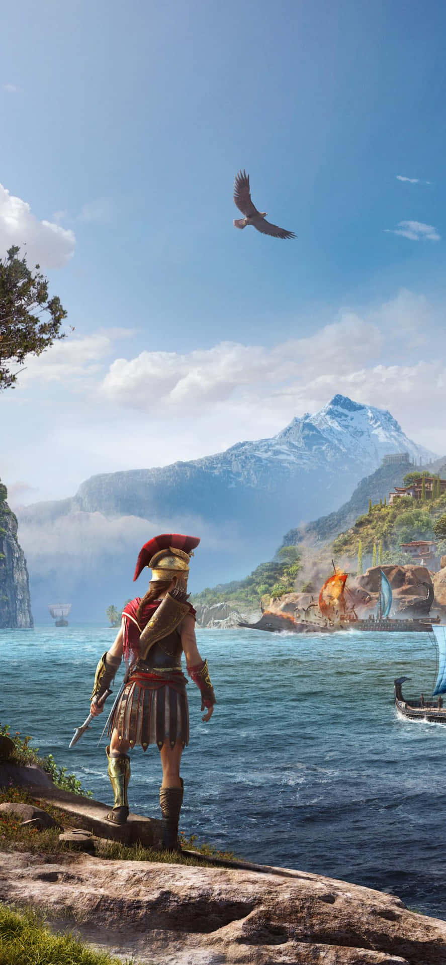 Assassin's Creed Odyssey Background Alexios In Seashore