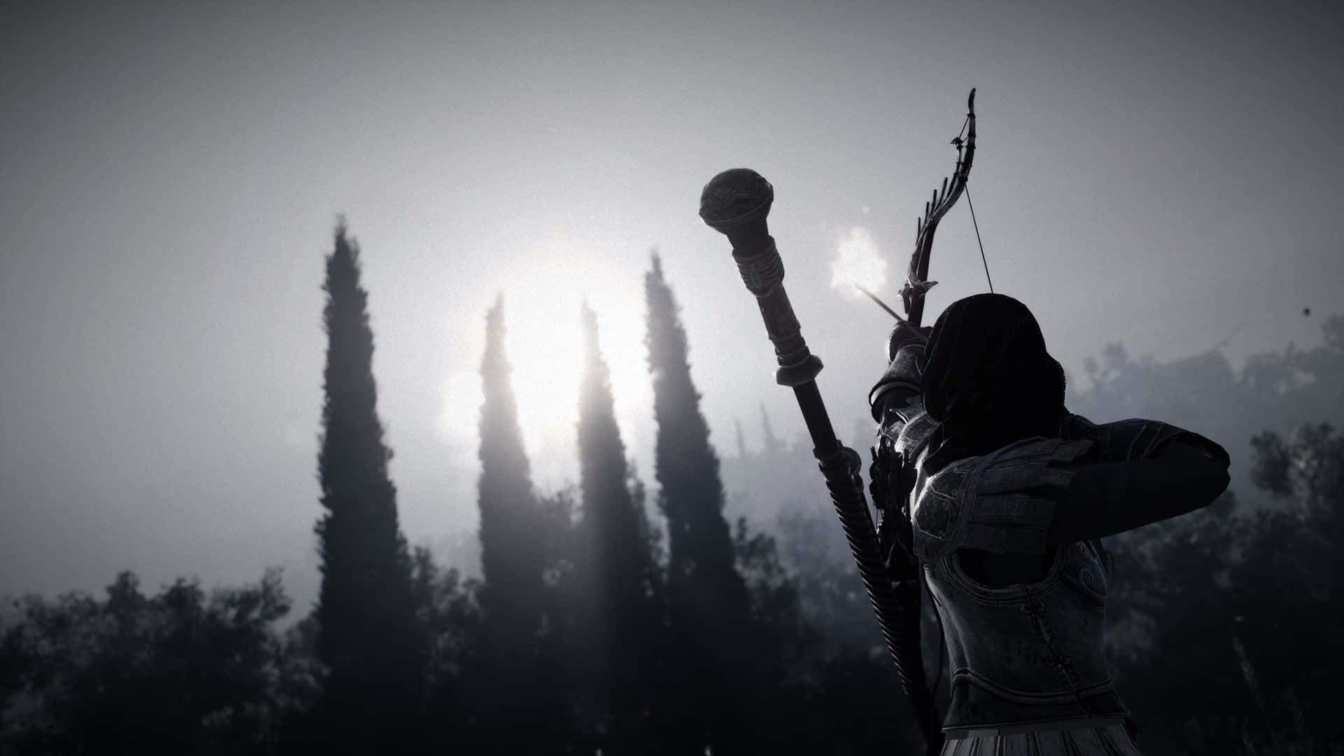 Fondode Pantalla De Assassin's Creed Odyssey Disparando Al Cielo.