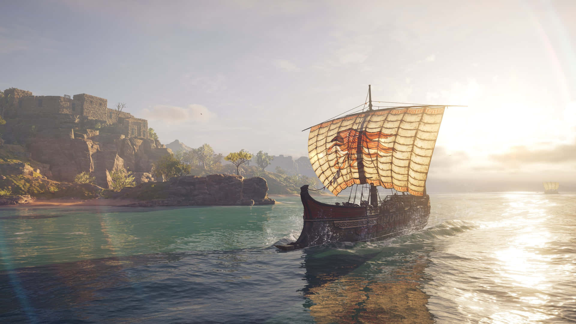 Assassin's Creed Odyssey Background&Ship
