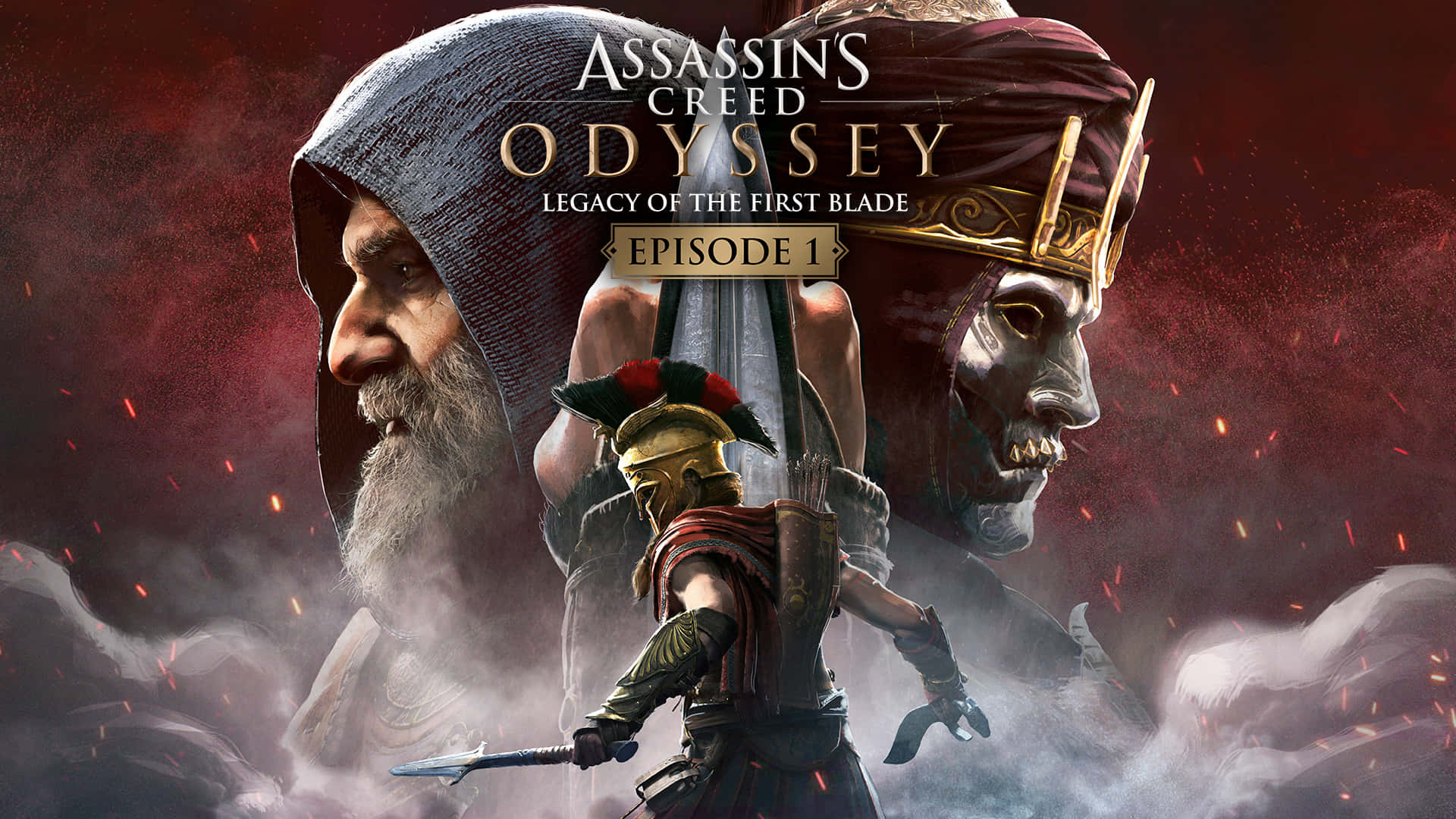 Fondode Pantalla De Assassin's Creed Odyssey Con El Logotipo Del Juego.