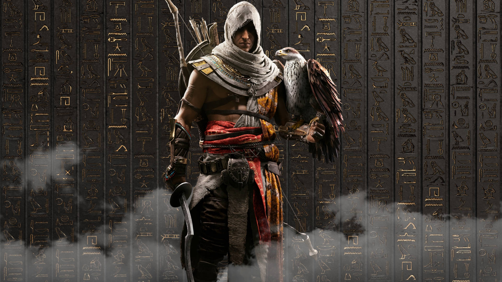 Assassin's Creed Origins Bayek Hieroglyphics Wallpaper