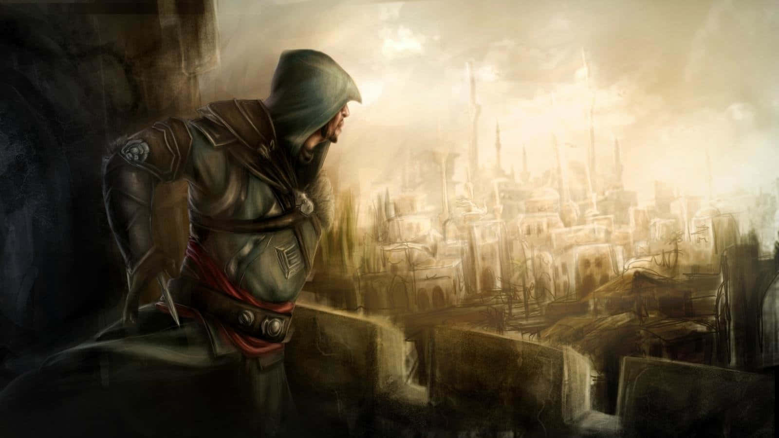 Assassin's Creed Revelations - Ezio Assassin in Action Wallpaper