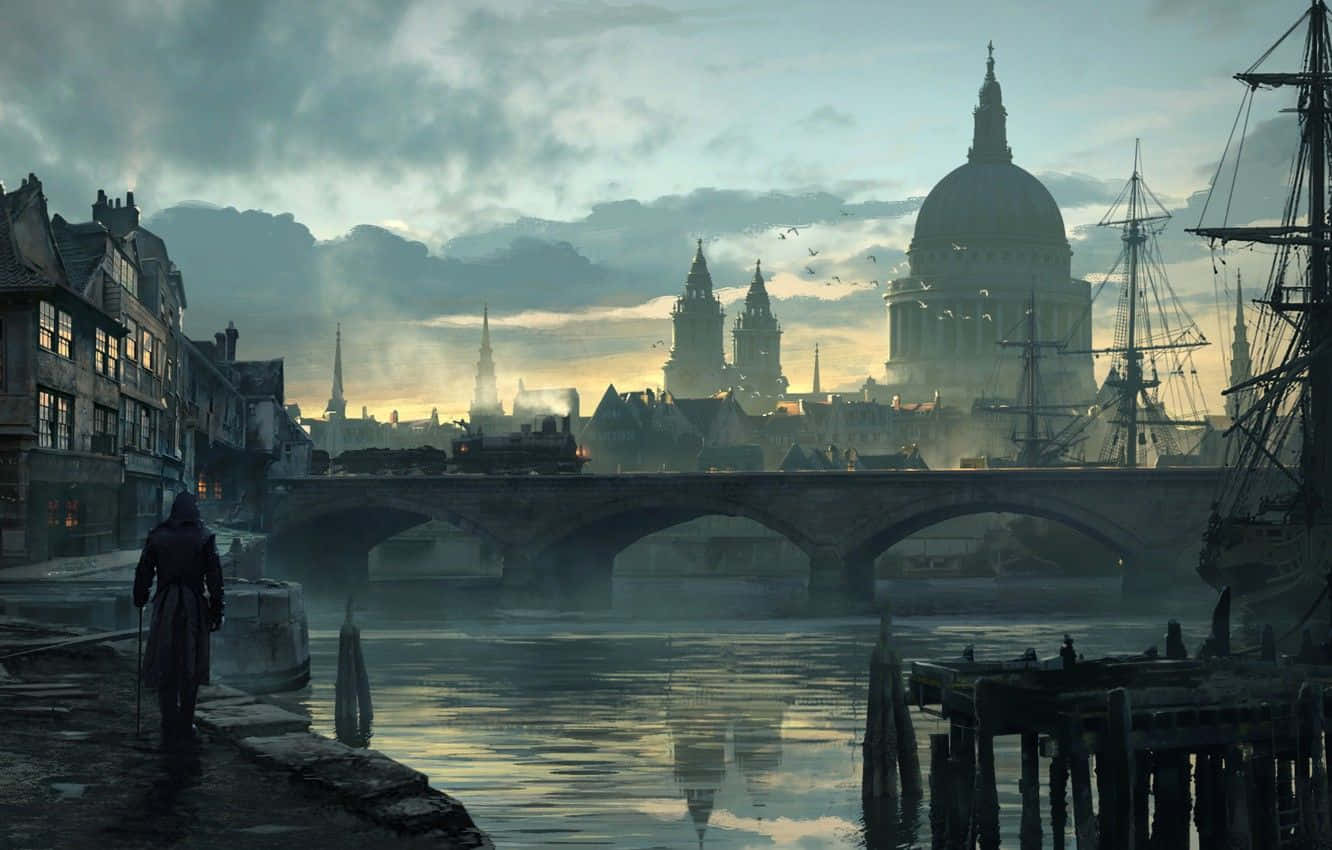 Intriguing Moment in Assassin's Creed Syndicate Wallpaper
