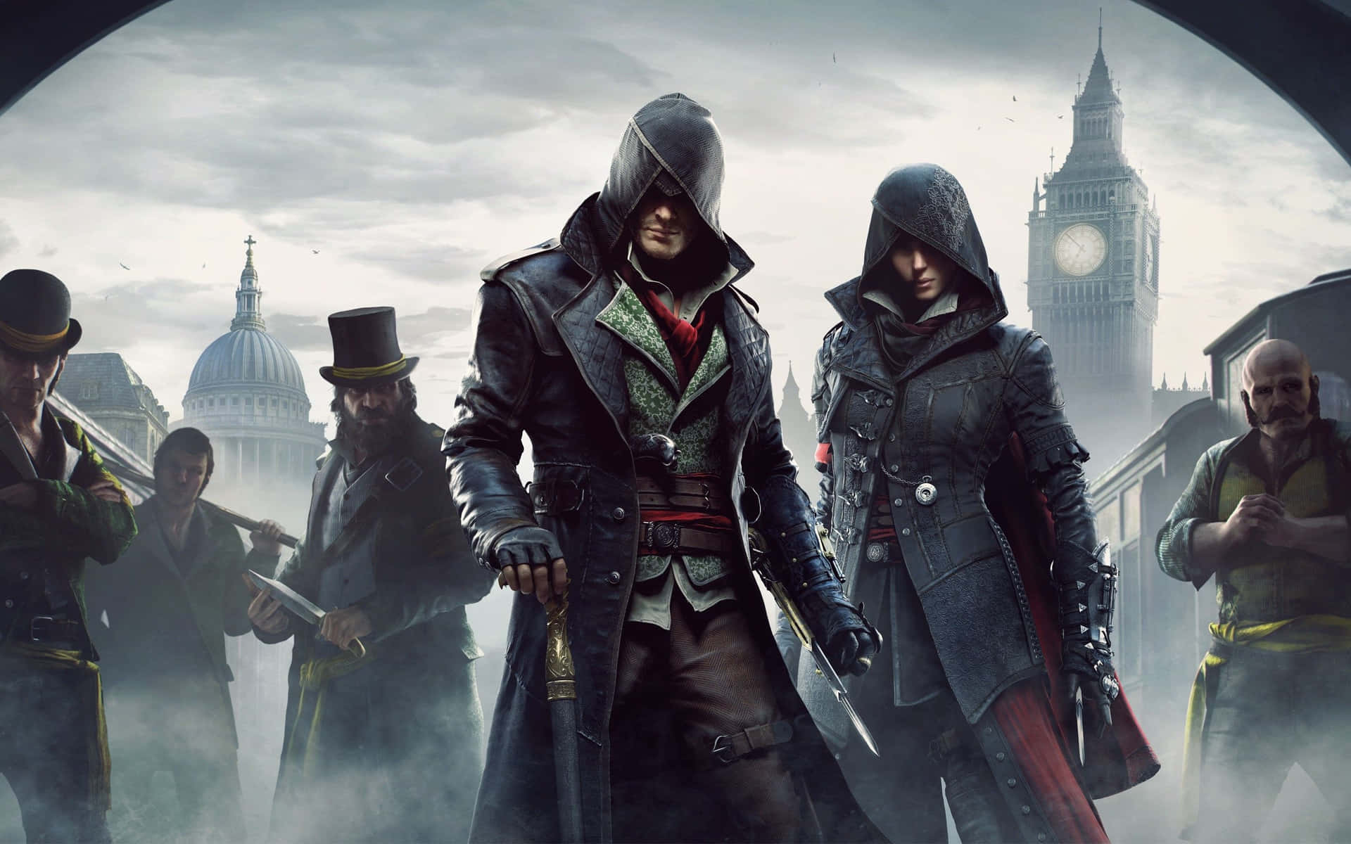 Assassin's Creed Syndicate: Jacob and Evie Frye taking action in Victorian London Wallpaper