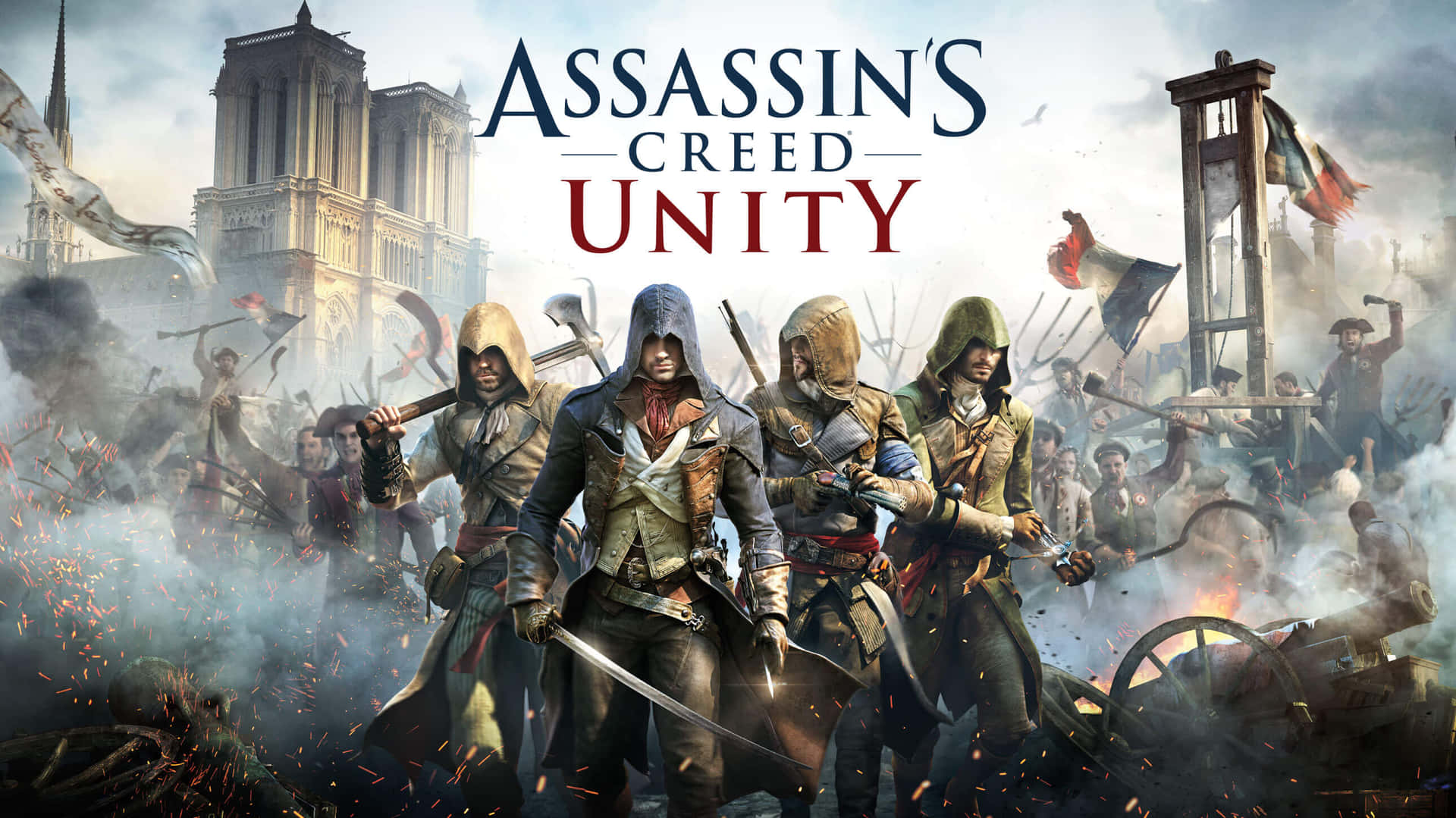 Arno Dorian's Epic Leap in Assassin's Creed Unity Wallpaper