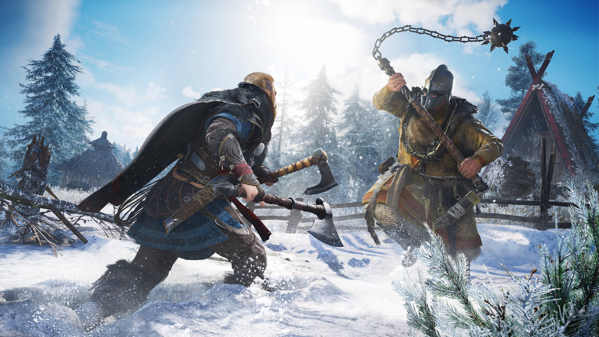 Assassin's Creed Valhalla Vikings Fight Wallpaper