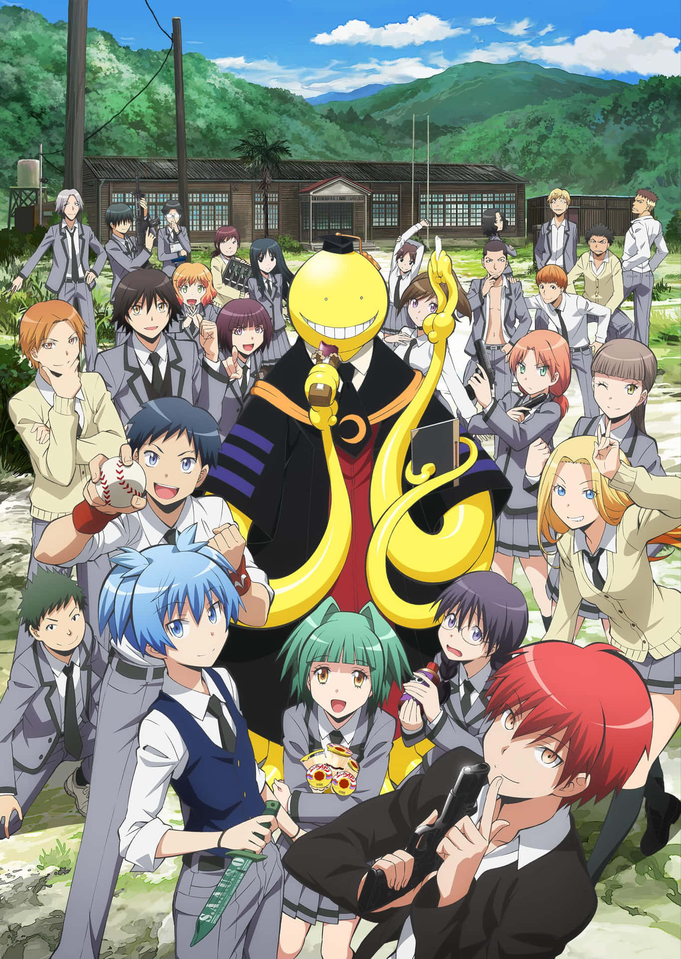 Assassination Classroom Groepspose Achtergrond