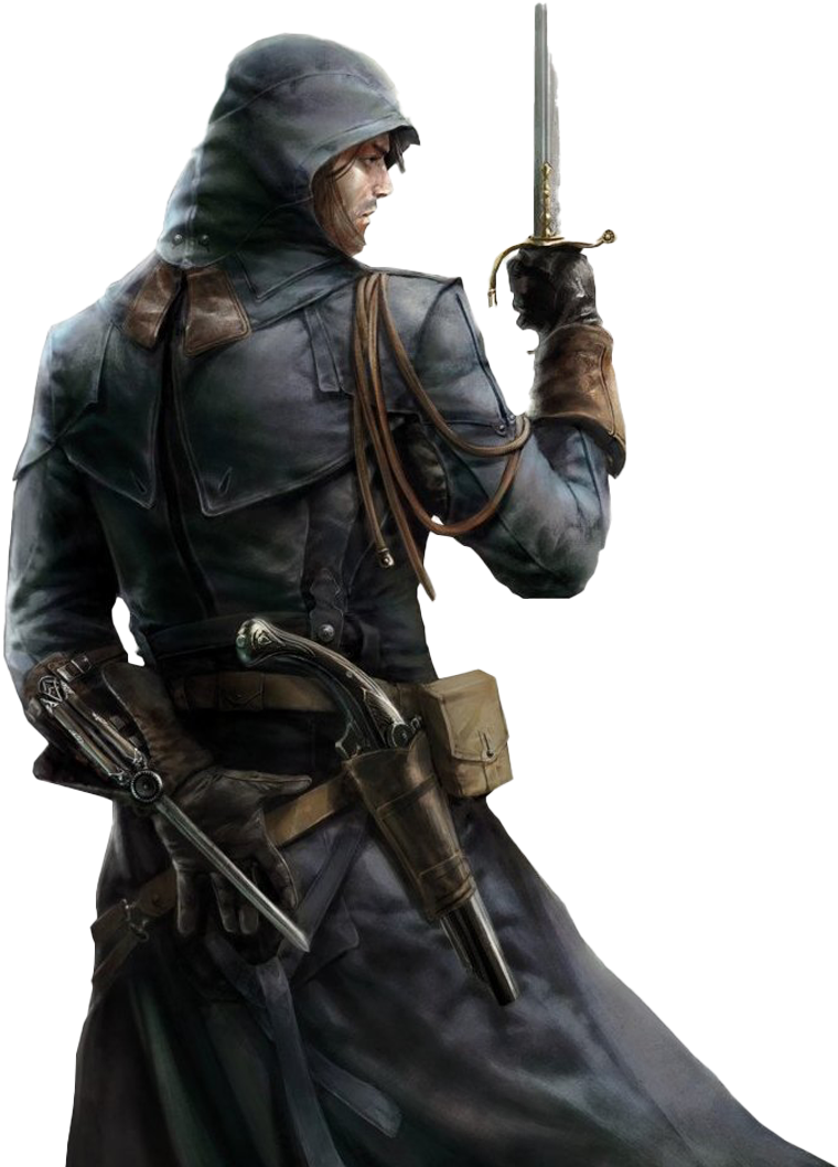 Assassins Creed Character With Hidden Blade PNG