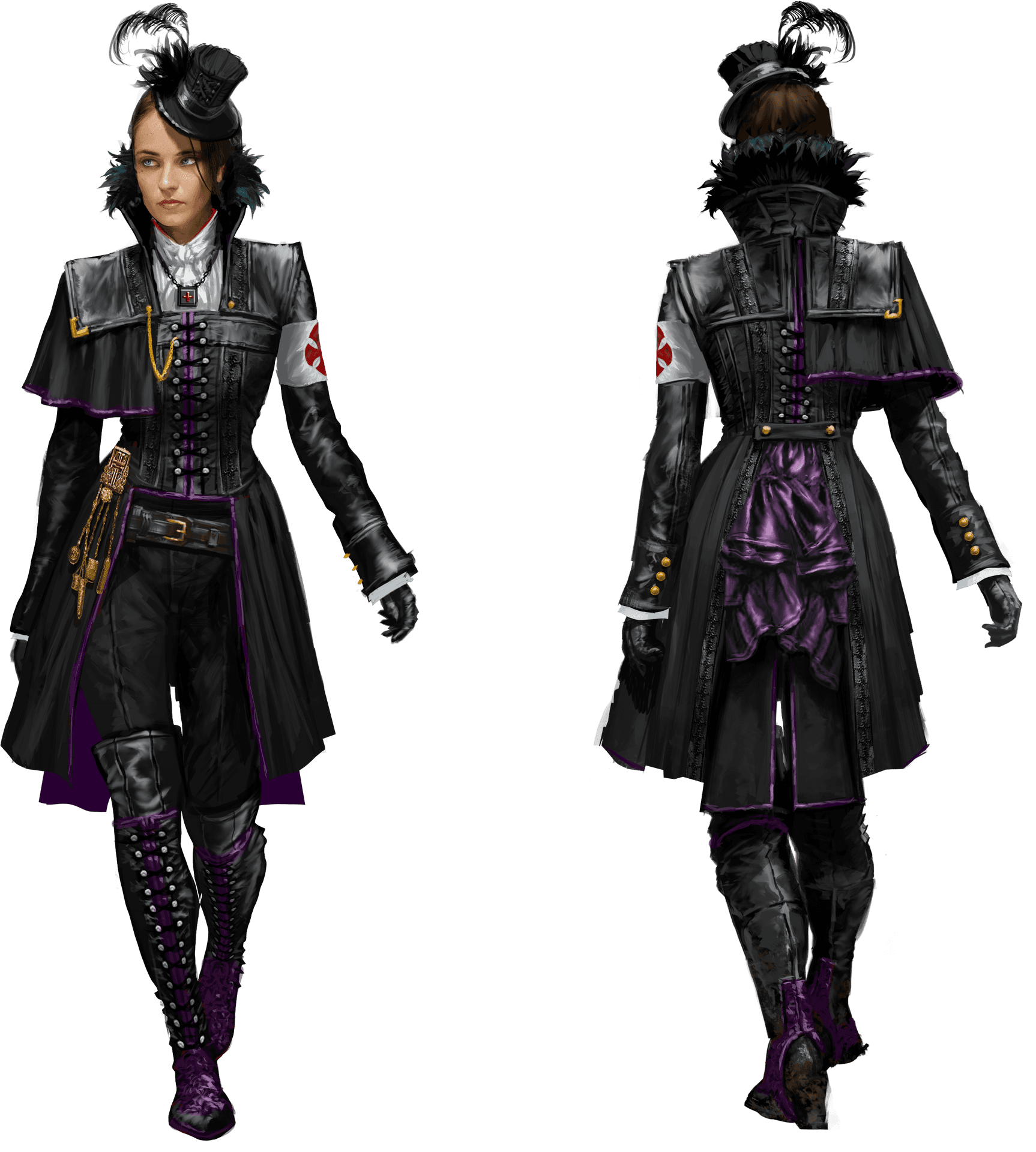 Assassins Creed Female Character Concept Art PNG