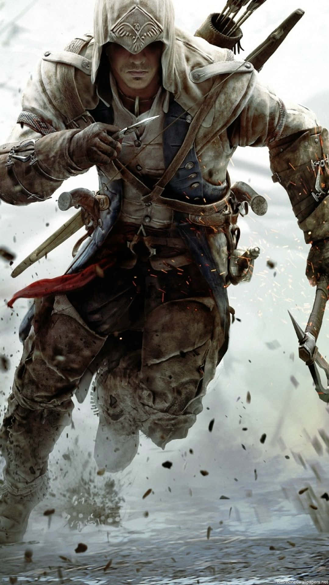 Get ready to explore the world with Assassins Creed on your iPhone Wallpaper