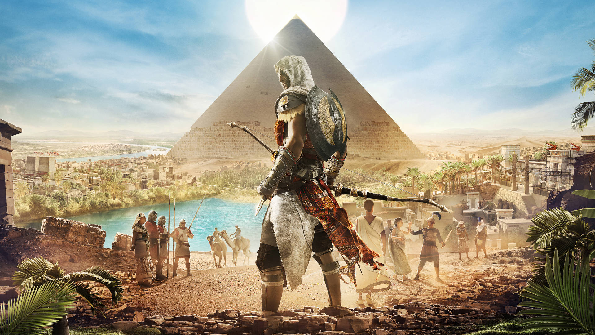 Assassins Creed Origins Blue Lake Wallpaper