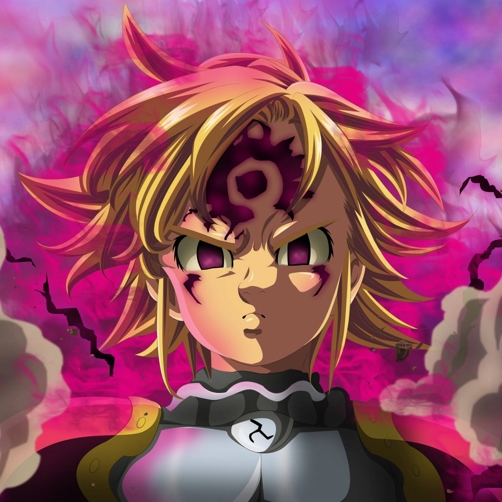 Demon King Meliodas Fights with Lethal Power Wallpaper
