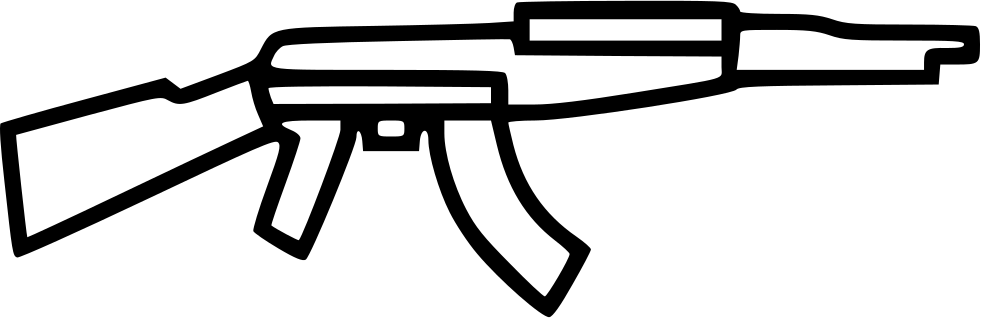 Assault Rifle Silhouette PNG