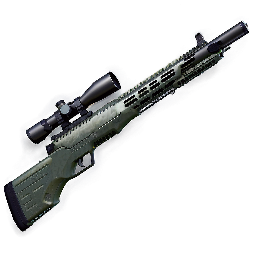 Assault Rifle With Scope Png Upq PNG