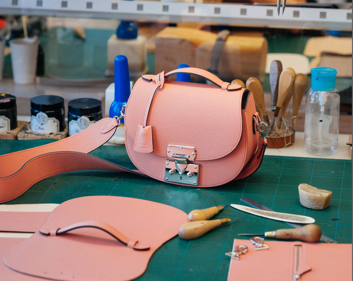 Download Crafting Luxury: Beautifully Assembling a Moynat Bag Wallpaper