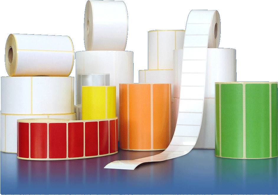 Assorted Adhesive Labels Stacked PNG