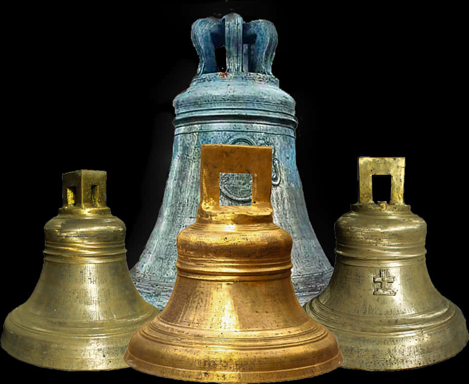 Assorted Antique Bells Collection PNG