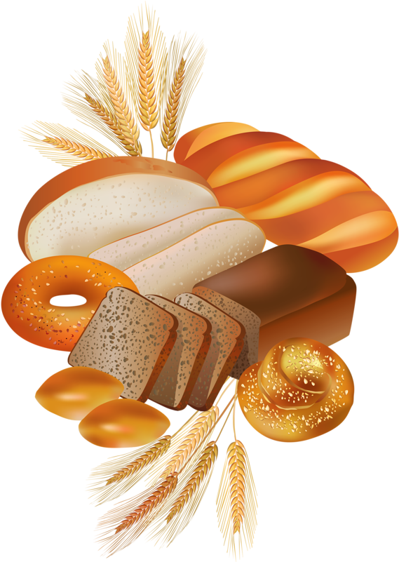 Assorted Bakery Products Illustration PNG