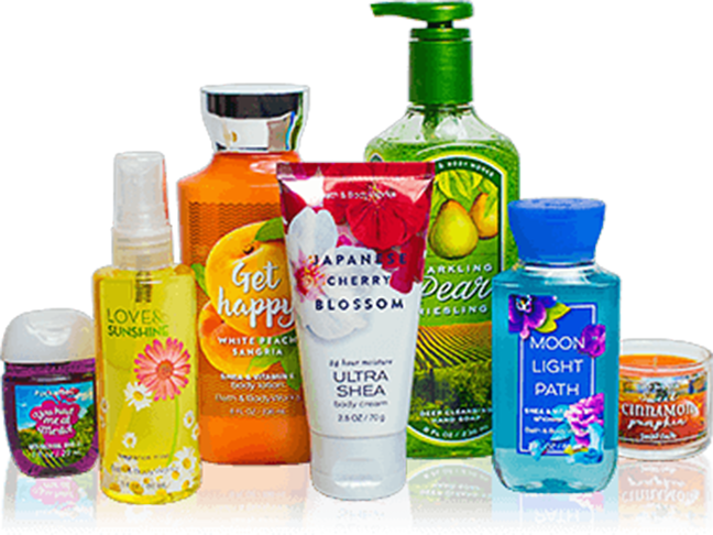 Assorted Bathand Body Products Collection PNG