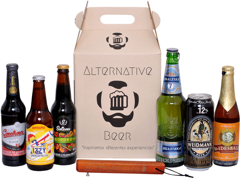 Assorted Beer Collectionwith Packaging PNG