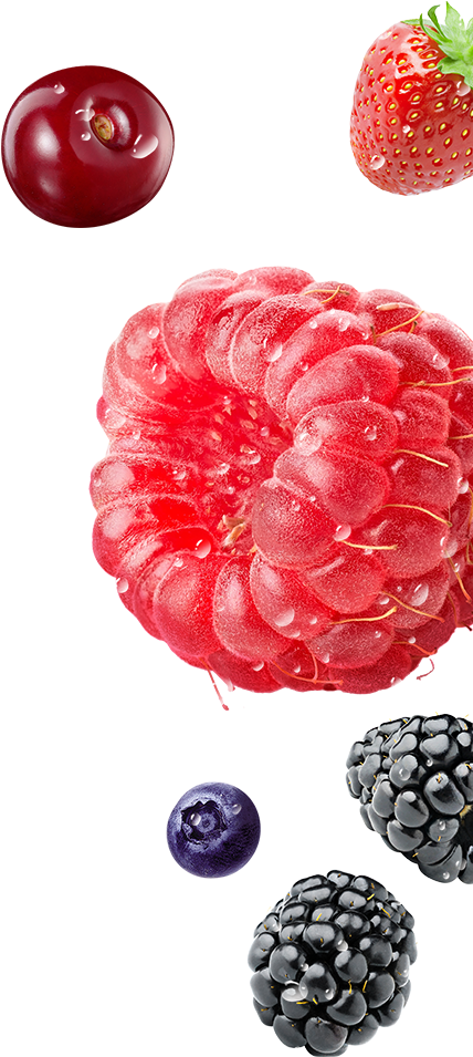 Assorted Berries Floating PNG
