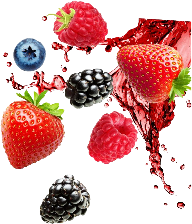 Assorted Berries Splash PNG