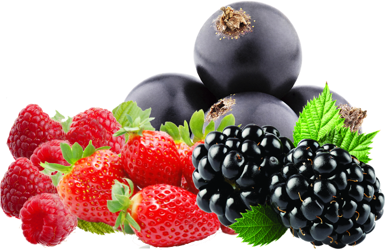 Assorted Berries Transparent Background PNG